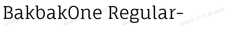 BakbakOne Regular字体转换